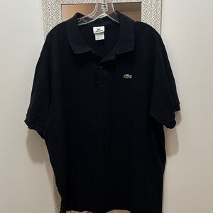 Black Men’s Lacoste Classic Cotton Polo Shirt Size EU 8 US XL